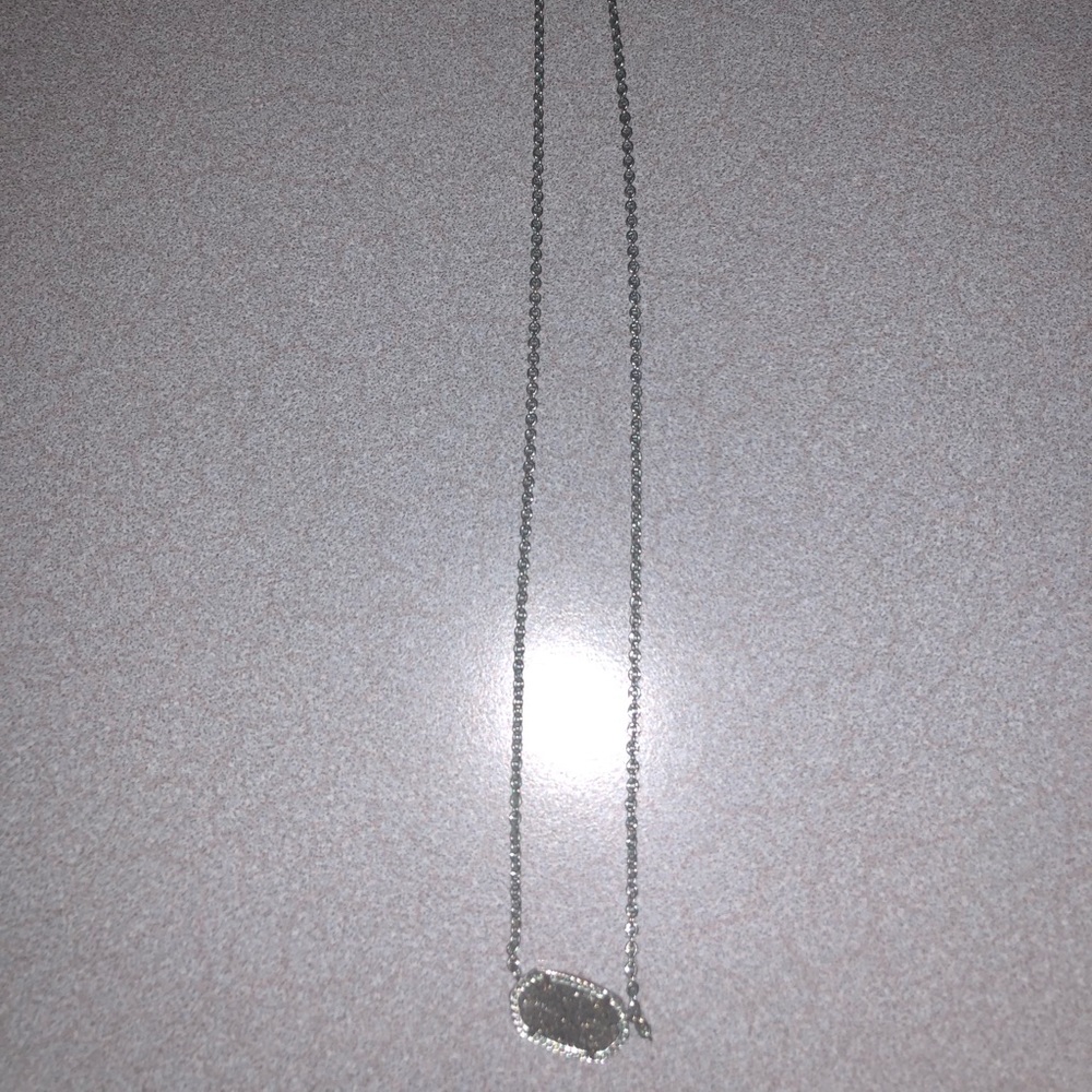 Kendra Scott Elisa silver druzy necklace